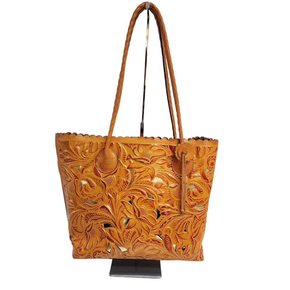 PATRICIA NASH LEATHER CUTOUT ADELINE TOTE